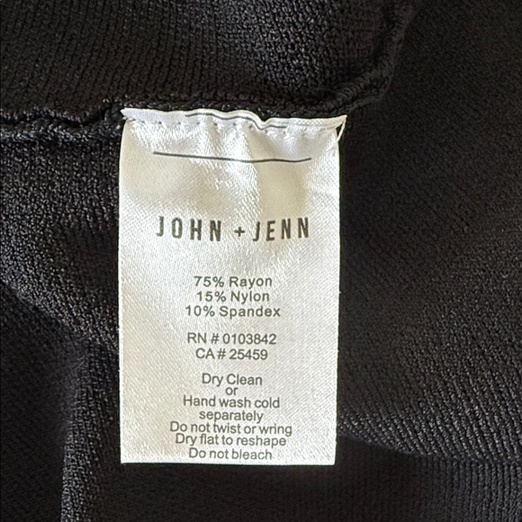 John + Jenn Black Sheer Yoke Midi Dress - Picture 7 of 7